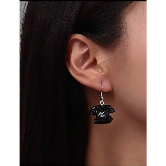 Telephone Statement Earrings - Picture 4 of 4
